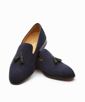 Navy Suede Full Grain Calf Leather Uppers  Shoes 5