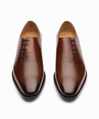 Brown Full Grain Calf Leather Uppers  Shoes 7