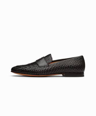 Woven Black Full Grain Calf Leather Uppers  Shoes 3