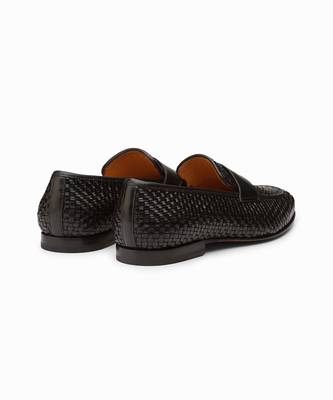 Woven Black Full Grain Calf Leather Uppers  Shoes 6