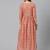 Peach printed cotton maxi-dresses