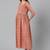 Peach printed cotton maxi-dresses