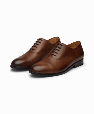 Dark Brown Full Grain Calf Leather Uppers  Shoes 1