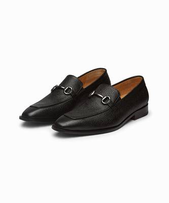 Black Grain Full Grain Calf Leather Uppers  Shoes 1