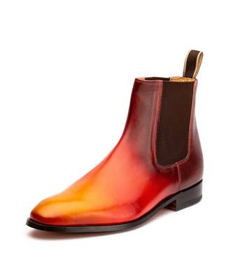 Red & Orange & Yellow Full Grain Calf Leather Uppers  Shoes 2