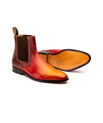 Red & Orange & Yellow Full Grain Calf Leather Uppers  Shoes 3