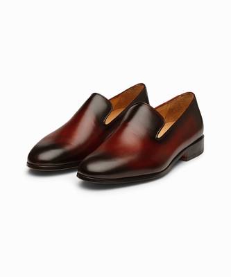 Oxblood And Black Full Grain Calf Leather Uppers  Shoes 1