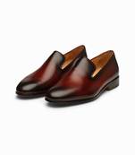 Oxblood And Black Full Grain Calf Leather Uppers  Shoes