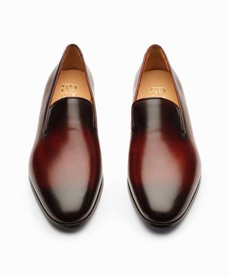 Oxblood And Black Full Grain Calf Leather Uppers  Shoes 7