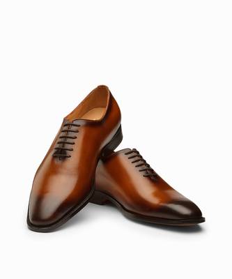 Brown Full Grain Calf Leather Uppers  Shoes 5