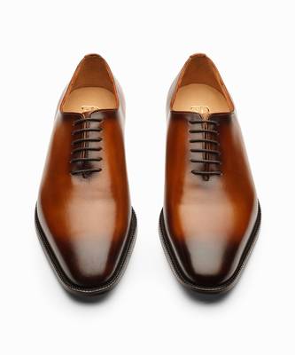 Brown Full Grain Calf Leather Uppers  Shoes 7