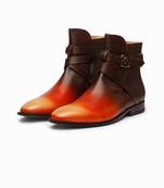 Red & Orange & Yellow Full Grain Calf Leather Uppers  Shoes