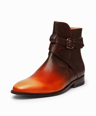 Red & Orange & Yellow Full Grain Calf Leather Uppers  Shoes 3