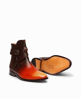 Red & Orange & Yellow Full Grain Calf Leather Uppers  Shoes 4