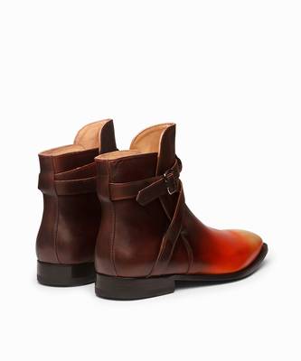 Red & Orange & Yellow Full Grain Calf Leather Uppers  Shoes 5