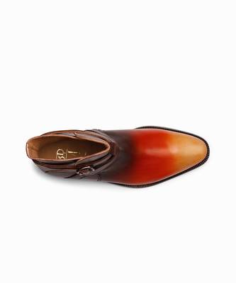 Red & Orange & Yellow Full Grain Calf Leather Uppers  Shoes 7
