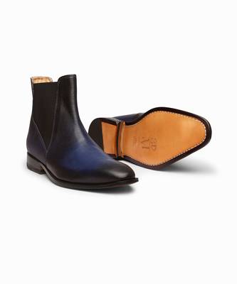 Blue & Black Full Grain Calf Leather Uppers  Shoes 4