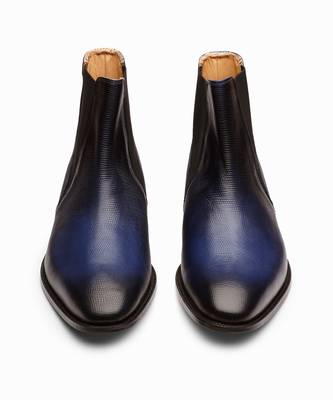 Blue & Black Full Grain Calf Leather Uppers  Shoes 6