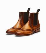 Tan & Brown  Full Grain Calf Leather Uppers  Shoes