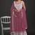 Dark-rose embroidered faux georgette salwar