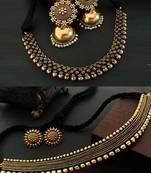 Binnis wardrobe kolhapuri Gold Tone and Gold plated choker necklace set