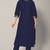 Navy Blue Trendy cotton silk long-kurtis