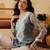 Hand Embroidered Grey Georgette Lucknowi Chikankari Indian Women Short Kurti With Slip