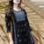 Hand Crafted Black & Blue Cotton Lucknow Chikankari Indian Women Short Kurti