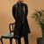 Black plain pure viscose kurta-pajama