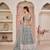 Grey sequins net semi stitched lehenga