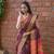 Heavy Traditional Katha Wevon Ikkat Pallu Designer Wine Colour Raw Silk Saree