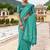 Sober Looking Rama Colour Designer Diamond Work Formal Saree