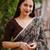 Coffee printed silk saree with blouse