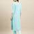 Designer Sequins Work Fancy Sky Blue Colour Kurti In Rayon Fabric For Trendy Looks