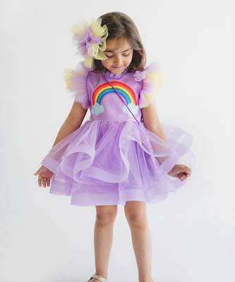 Rainbow Lavender Dress 3