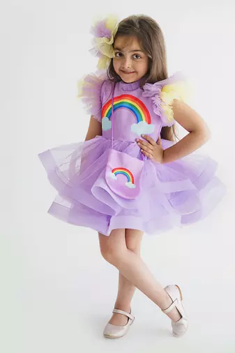Rainbow Lavender Dress