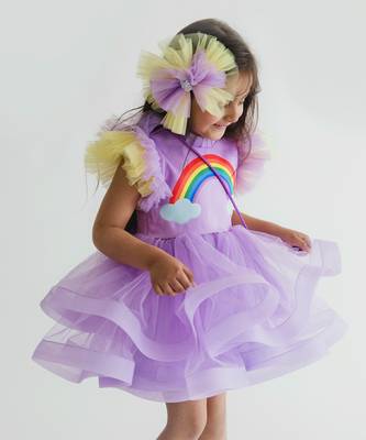 Rainbow Lavender Dress 7