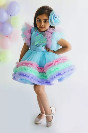 Zoe Sequins Multi Colour Dress