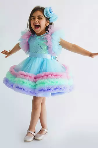 Zoe Sequins Multi Colour Dress