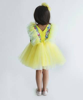 Eleena Yellow Frilly Dress 5