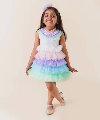 Rosy Unicorn Colour Dress 1