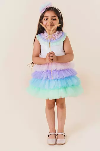Rosy Unicorn Colour Dress