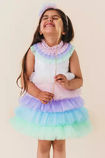 Rosy Unicorn Colour Dress