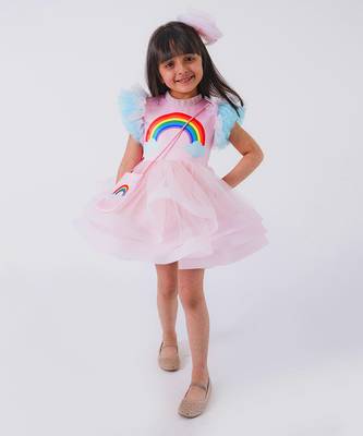Rainbow Baby Pink Dress 1