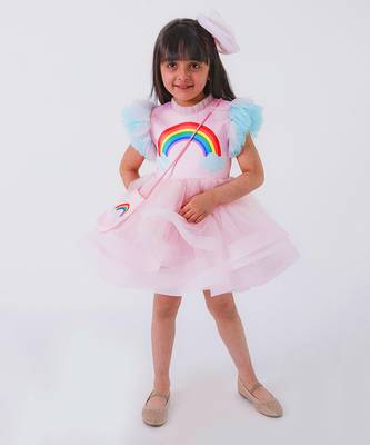 Rainbow Baby Pink Dress 2