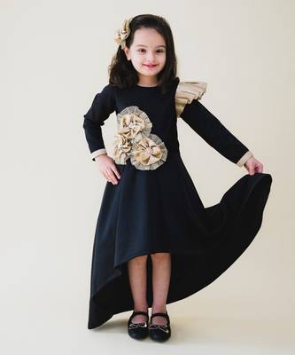 Black Darcy High Low Gown 1