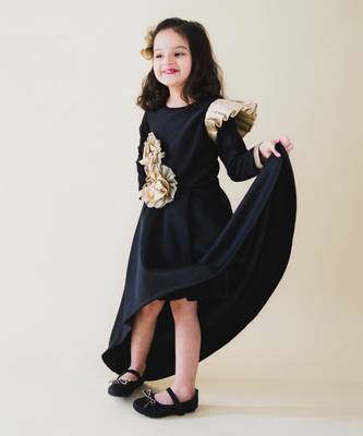 Black Darcy High Low Gown 3