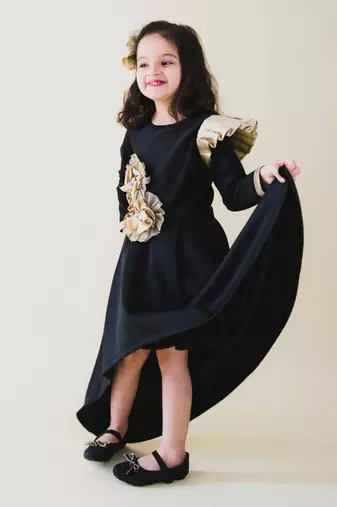 Black Darcy High Low Gown