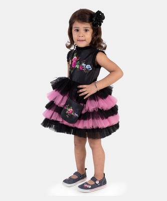Floral Black Pink Dress 2
