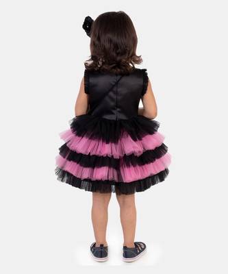 Floral Black Pink Dress 4